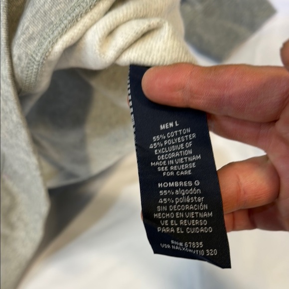 Nautica Men's Gray and Blue Plaid Sweater/ zippered sweatshirt, Size Large - Picture 6 of 10